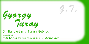 gyorgy turay business card
