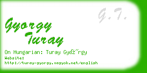 gyorgy turay business card